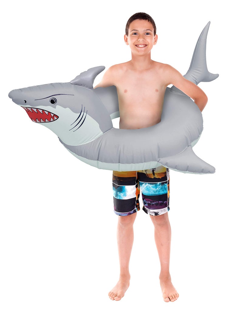 GoFloats Great White Bite Jr Pool Float Party Tube, Stylish Floating for Kids - Image 1